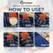 50 Colors Thread, DIY Sock Mending Tool, Complete Mini Loom & Darning Kit with Guide